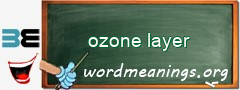 WordMeaning blackboard for ozone layer